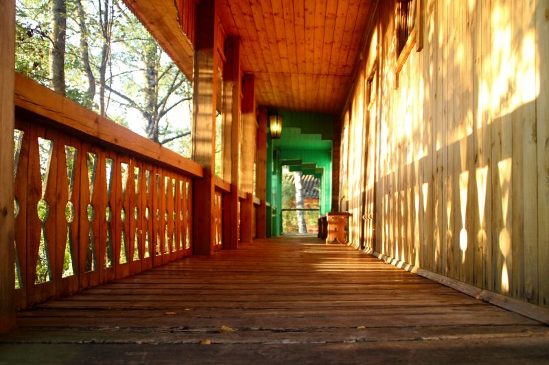 Before and After Porch Staining